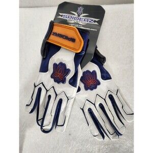 Spiderz Sports Baseball/Softball Batting Gloves - Navy/White - L -